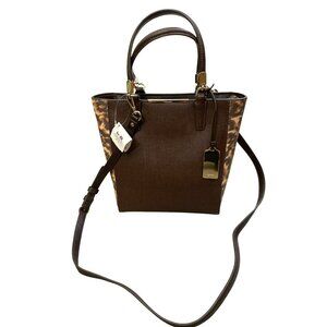 Coach $258 Madison Saffiano Leather Crossbody Tote Handbag New